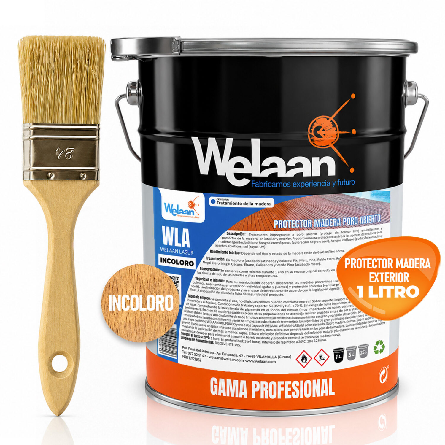 WELAAN LASUR - Protector para madera poro abierto - Imagen 6