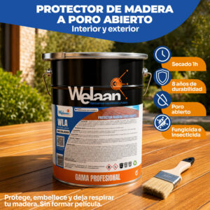 WELAAN LASUR - Protector para madera poro abierto