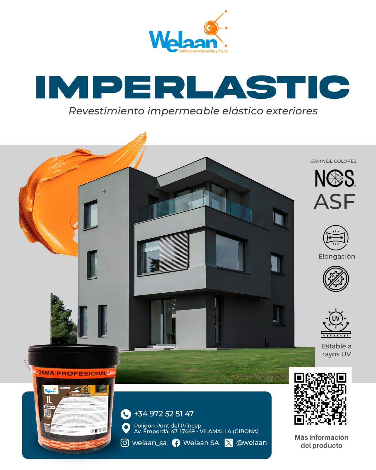 IMPERLASTIC - Revestimiento impermeable elástico fachada