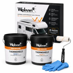 Kit THERMSHIELD 5L — Sistema Bicapa Antitérmico y Reflectante para Techos de Caravanas y Autocaravanas | Welaan