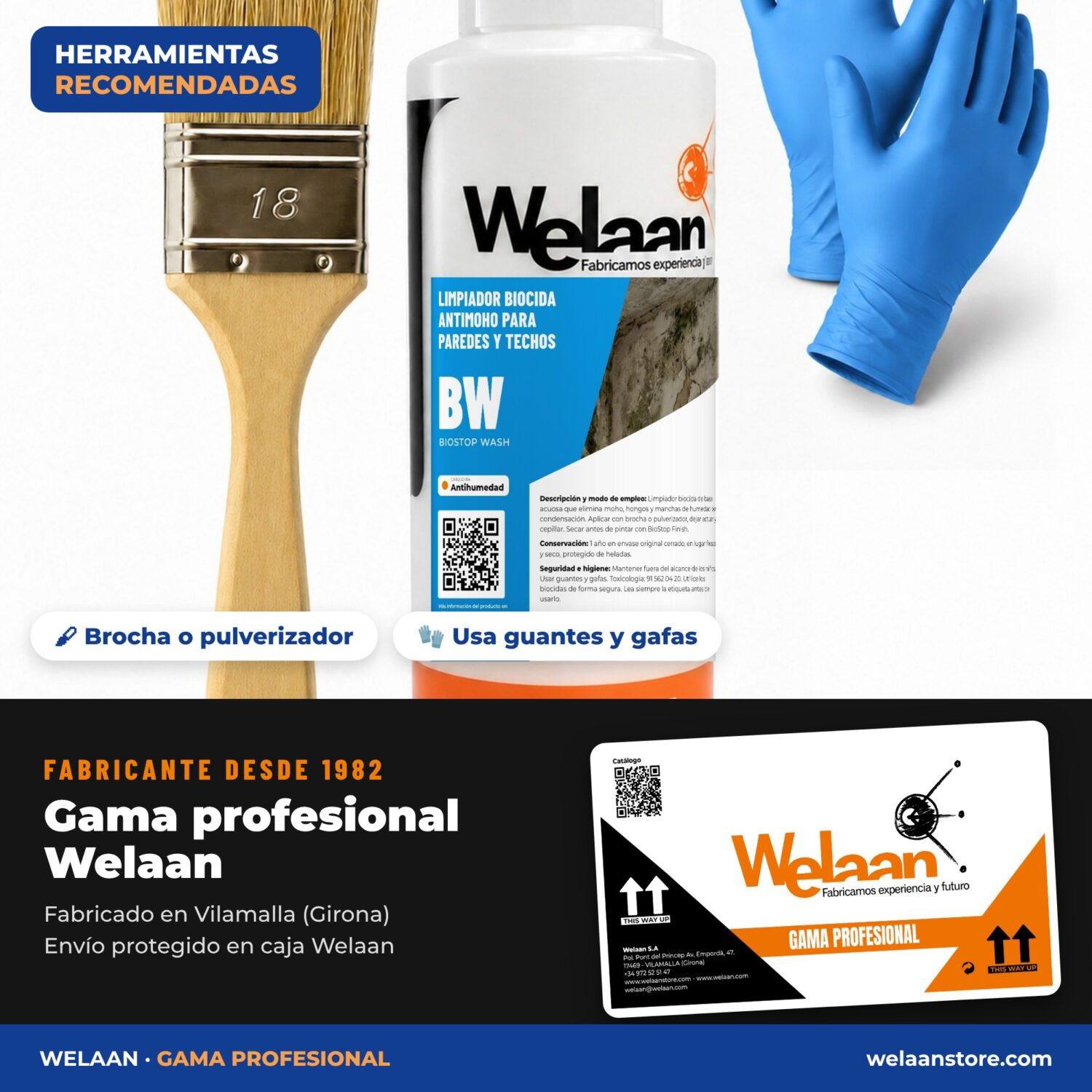 Kit BioStop Antimoho – Limpiador biocida + Pintura anticondensación 5 kg + accesorios - Imagen 6